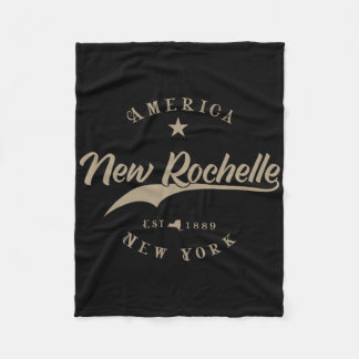 New Rochelle New York Fleece Blanket