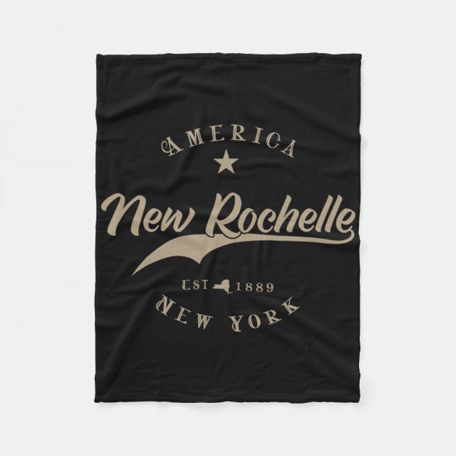 New Rochelle New York  Fleece Blanket (Front)