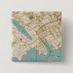 New Rochelle, NY 2 Inch Square Button