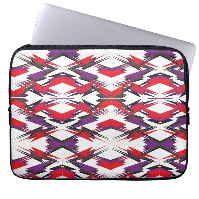 new romantic red simple texture thunder purple pla laptop sleeve (Front)