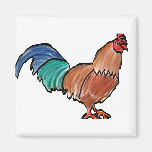 New Rooster Magnet