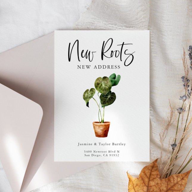 New Roots New Address Houseplant Moving Announcement (Creator Uploaded)