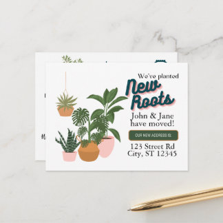 New Roots - We've Moved Postcard