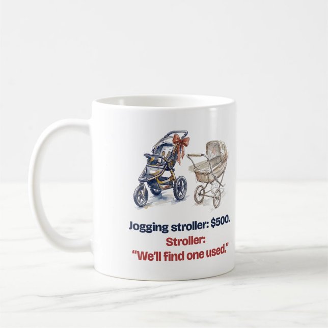 New Running Dad Gift: Jogging Stroller Coffee Mug (Creator Uploaded)