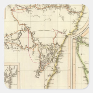 New S Wales, Van Diemen's Land Square Sticker