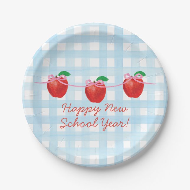 New School Year Back To School Party Paper Plates (Front)