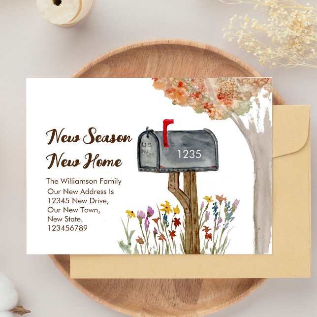 New Season New Home Change of Address Postcard (Creator Uploaded)