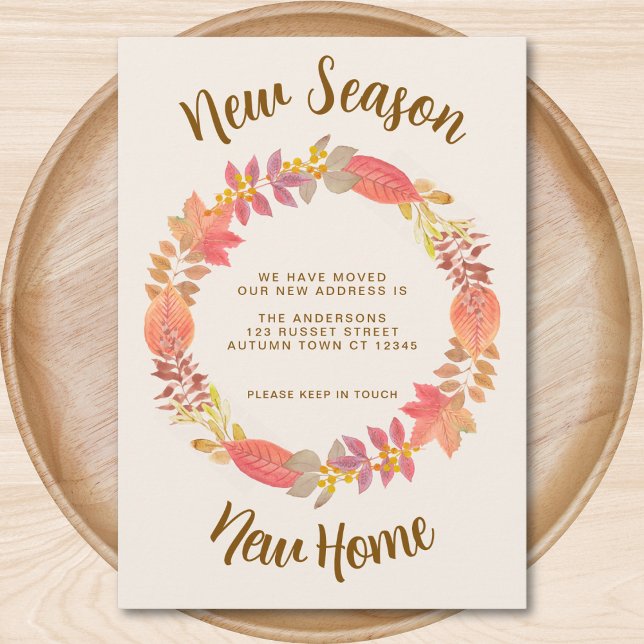 New Season New Home Fall Moving Announcement (Creator Uploaded)