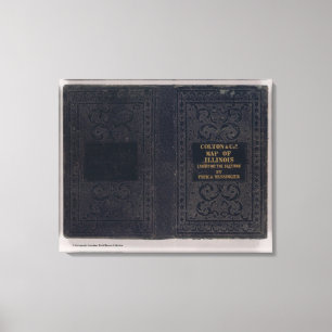 New sectional map of the state of Illinois 2 Canvas Print