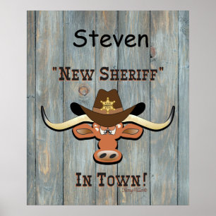 New Sheriff In Town, Longhorn Poster