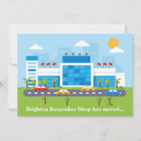 New Shop Address Cute Shopping Mall Store Moving