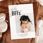New Sibling Birth Announcement Card | BFFs<br><div class="desc">Simple and minimalistic birth announcement card featuring text at the top that says "already BFFs." Great for a big brother or sister welcoming a new sibling into the family!</div>