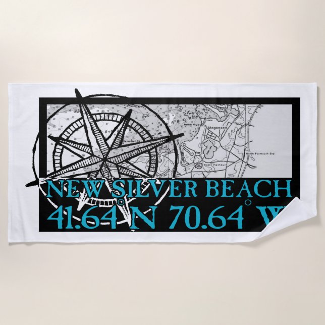 New Silver Beach Beach Towel (Front)