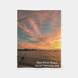 New Silver Beach Fleece Blanket, 30" x 40"