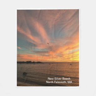 New Silver Beach Fleece Blanket, 50" x 60"