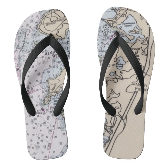 New Silver Beach Flip Flops, Wide Straps Flip Flops (Footbed)