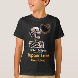 New Skeleton Solar Eclipse Tupper Lake T-Shirt