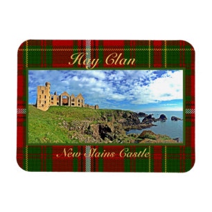 New Slains Castle – Scottish Hay Clan Tartan  Magnet