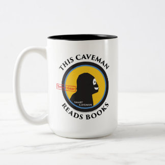 New Smart Gear Caveman Reads Books Mug