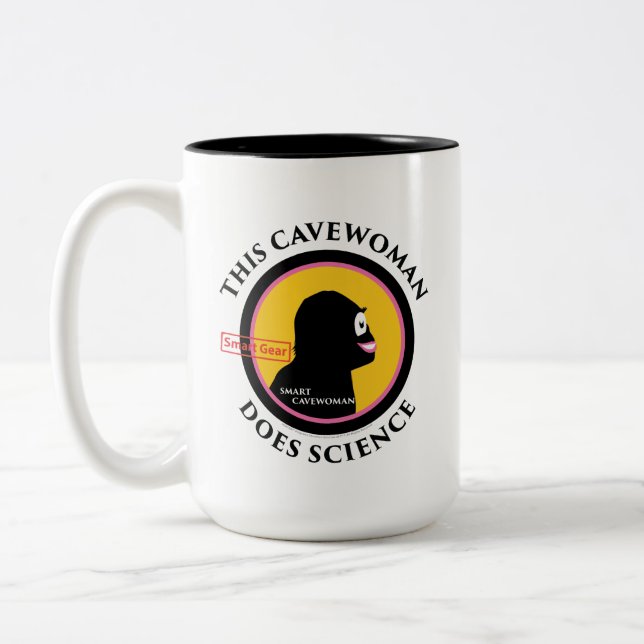 New Smart Gear Cavewoman Does Science Mug (Left)