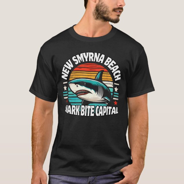 New Smyrna Beach Bite Capital Of The World Graphic T-Shirt (Front)