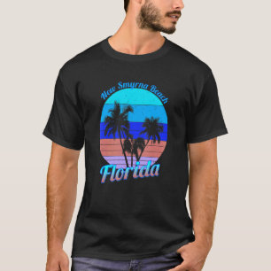 New Smyrna Beach Florida Retro Tropical Palm Trees T-Shirt