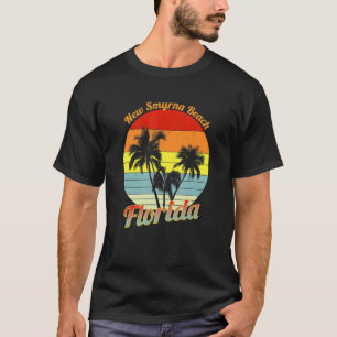 New Smyrna Beach Florida Retro Tropical Palm Trees T-Shirt
