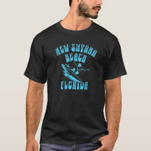 New Smyrna Beach Florida Surf Distressed Retro Sty T-Shirt