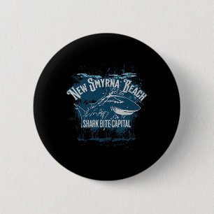 New Smyrna Beach Shark Bite Catal Of The World Gra 2 Inch Round Button