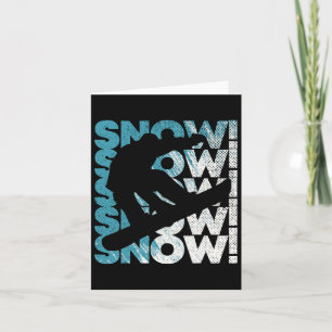 New Snowboarding Season Grunge Snowboarder Card