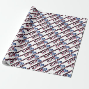 NEW-SNOWMOBILING-IS-LIFE WRAPPING PAPER