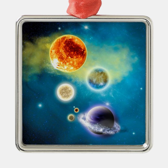 New Solar System Metal Ornament (Front)