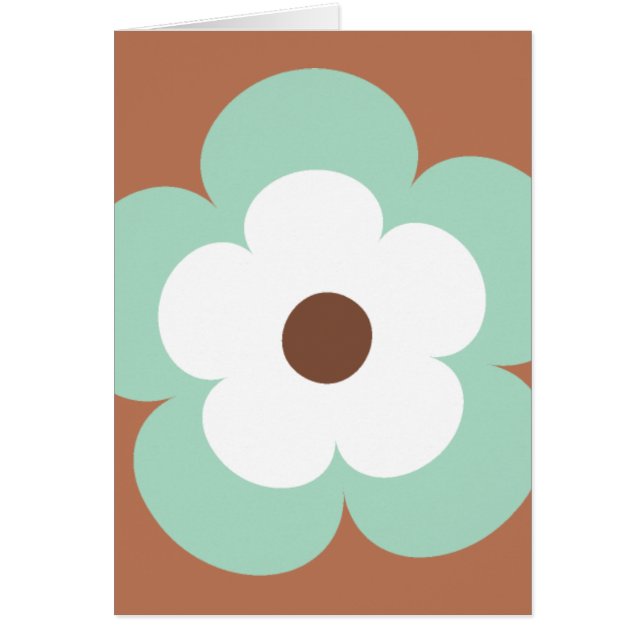 New Song Spring Season Blue Green Flower Card (Front)