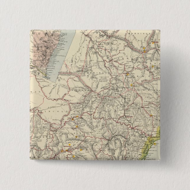 New South Wales 3 2 Inch Square Button (Front)