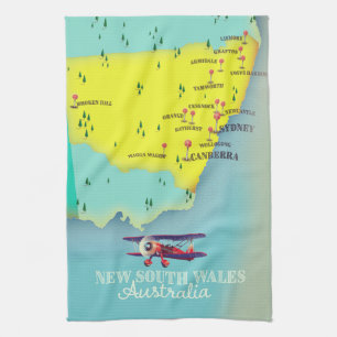 New South Wales Australia map Kitchen Towel
