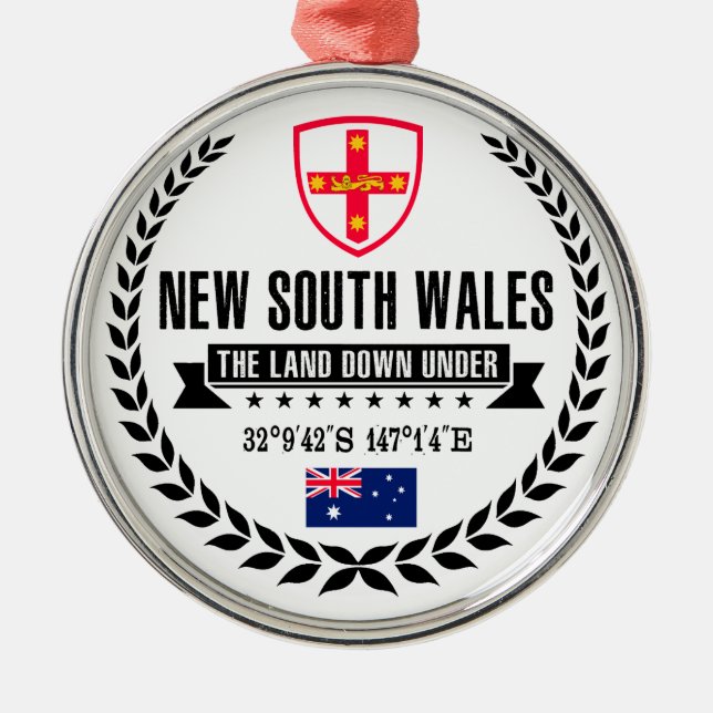 New South Wales Metal Ornament (Front)