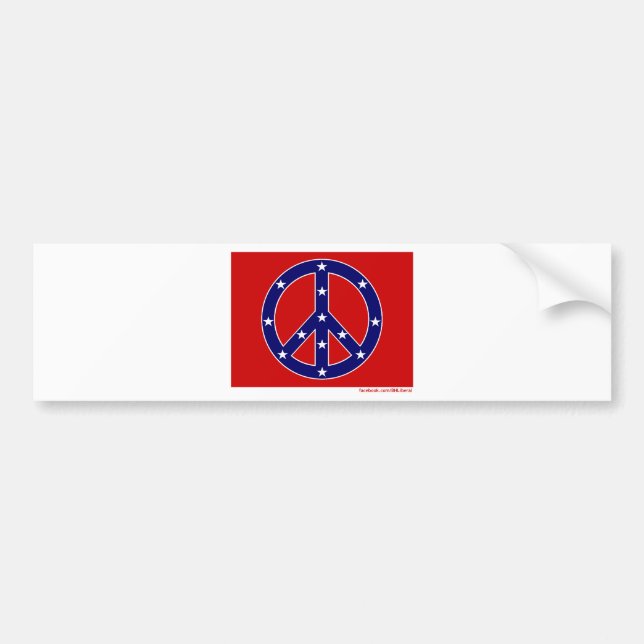 New Southern Peace Flag Bumper Sticker (Front)
