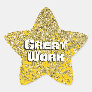 New Sparkly Encouragement Achievement Star Sticker