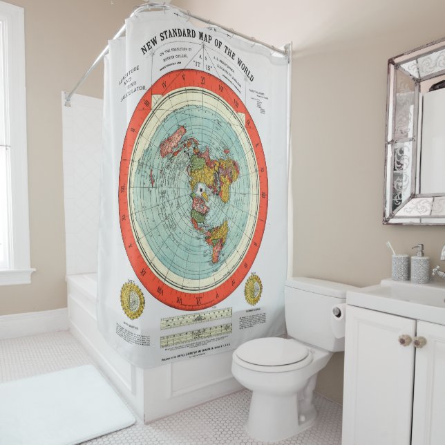 New Standard Map of the World Flat Earth Earther (In Situ)
