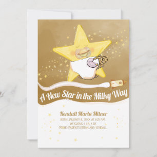 New Star Baby Flat Announcement Card