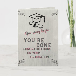 New story begin,Graduation card