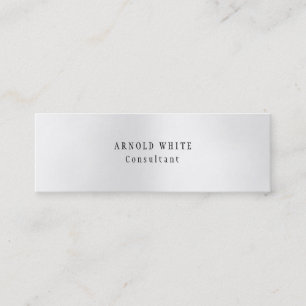 New Style Trendy Grey Minimalist Plain Modern Mini Business Card