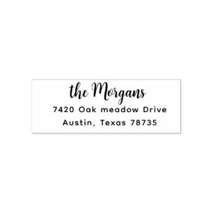 NEW Stylish Script Return Address Self-inking Sta Stamp