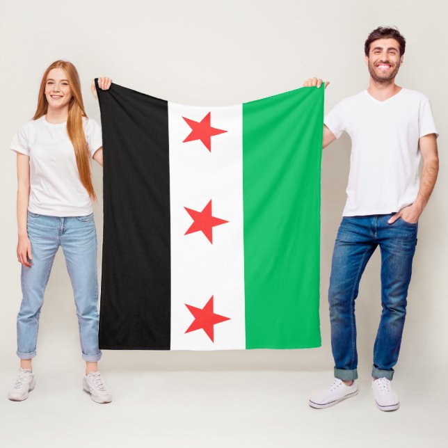New Syrian Syria free freedom post revolution flag Fleece Blanket (In Situ)