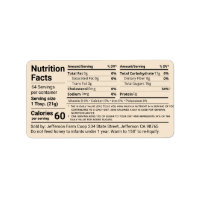 New Tabular Honey Nutrition Facts Antique White