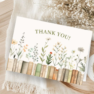 New Tale Book Baby Shower Folded Thank You Card