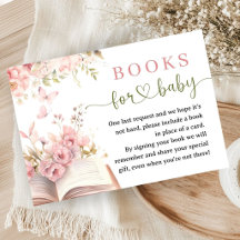 New Tale Book Baby Shower Girl Floral Pink