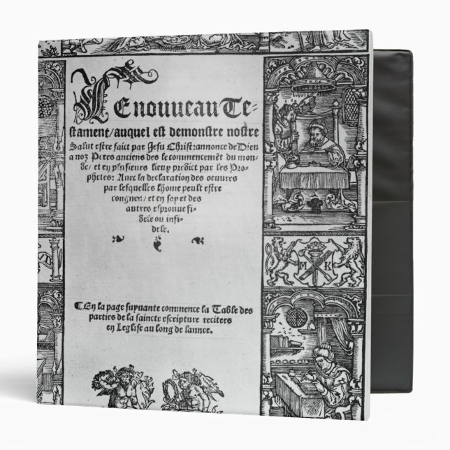 New Testament' Title Page of a French Translation Binder (Front/Inside)