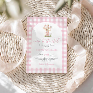 New to the Club Baby Shower Girl Invitation