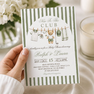 New To The Club Baby Shower Invitation
